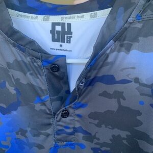 Greater Half blue/grey polo gold shirt